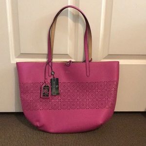 Ralph Lauren Pink/Gold Reversible Tote